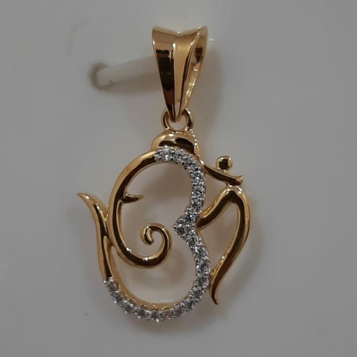 916 gold cz pendant