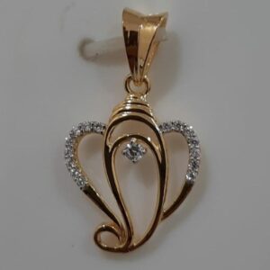 916 gold cz pendant