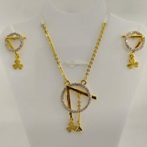 916 gold cz dokiya with earrings