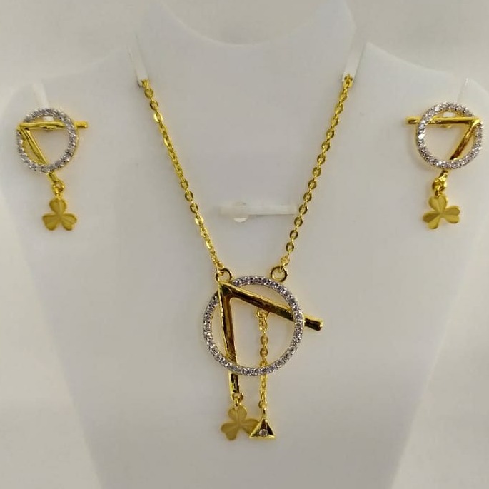916 gold cz dokiya with earrings