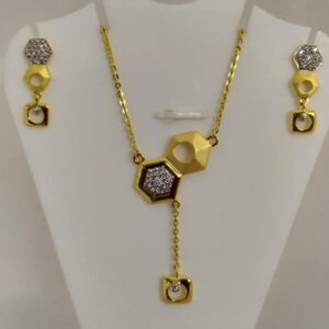 916 gold cz dokiya with earrings