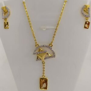 916 gold cz dokiya with earrings