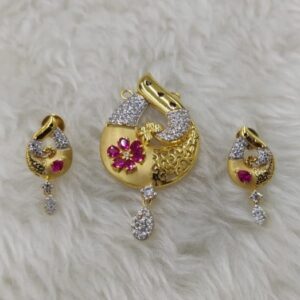 916 gold colorfull pendant set