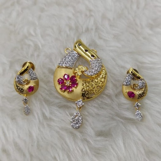 916 gold colorfull pendant set