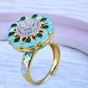 916 gold minakari ring