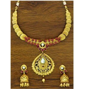 916 gold necklace with earrings