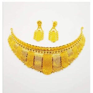 916 gold necklace with earrings