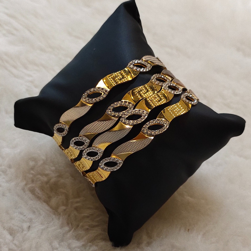 916 gold roadium bangles