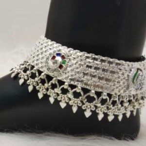 silver fancy payal