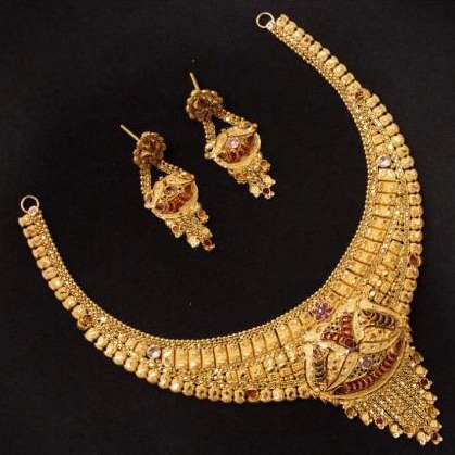 22 ct 916 gold necklace set with earings