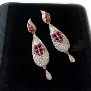 22 Kt 916 Gold  Cz Earrings For Ladies