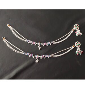 silver fancy payal