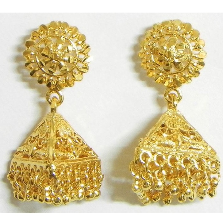 22 Kt 916 Gold Earring With Zummer