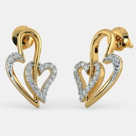 22 Kt 916 Gold Cz Diamond Earring
