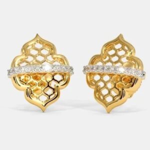 22 Kt 916 Gold Cz Diamond Earring