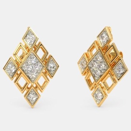 22 Kt 916 Gold Cz Diamond Earring