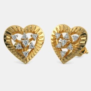 22 Kt 916 Gold Cz Diamond Earring