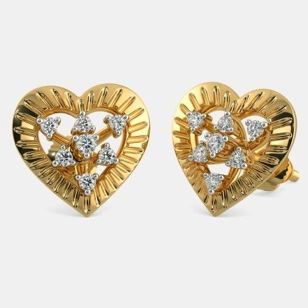 22 Kt 916 Gold Cz Diamond Earring