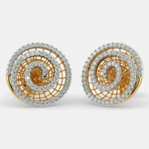 22 Kt 916 Gold Cz Diamond Earring