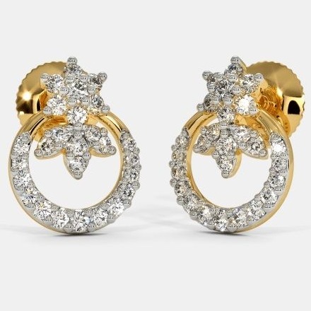 22 Kt 916 Gold Cz Diamond Earring