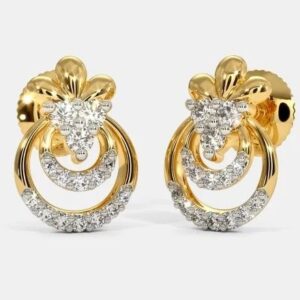 22 Kt 916 Gold Cz Diamond Earring