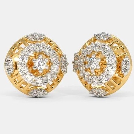 22 Kt 916 Gold Cz Diamond Earring