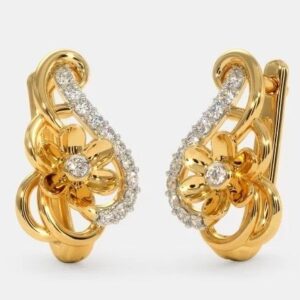22 Kt 916 Gold Cz Diamond Earring