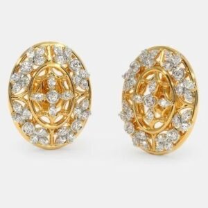 22 Kt 916 Gold Cz Diamond Earring