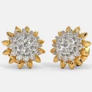22 Kt 916 Gold Cz Diamond Earring