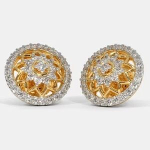 22 Kt 916 Gold Cz Diamond Earring
