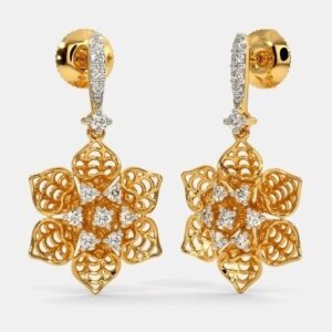 22 Kt 916 Gold Cz Diamond Earring