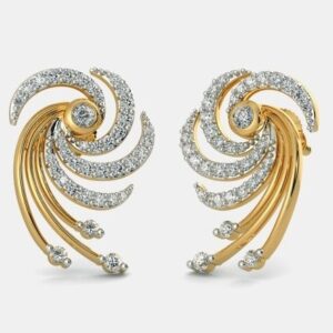 22 Kt 916 Gold Cz Diamond Earring