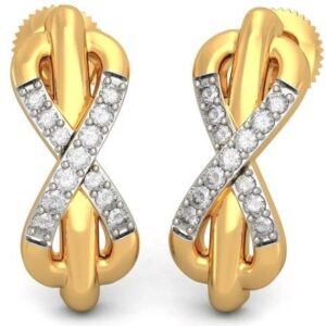22 Kt 916 Gold Cz Diamond Earring