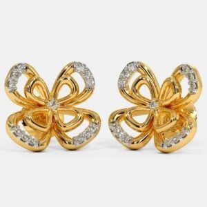 22 kt 916 gold cz diamond earring