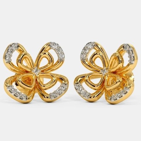 22 kt 916 gold cz diamond earring