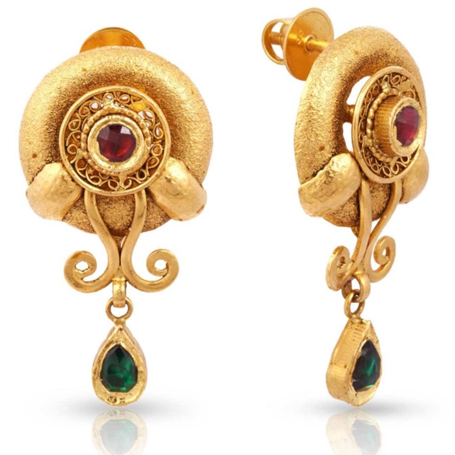 22 kt 916 gold jadtar earring