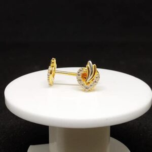 22Kt Gold Modern Earring Tops VJ-E014
