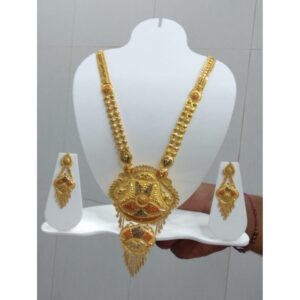 22Kt Gold Traditional Long Necklace Set VJ-N017