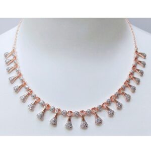 18K Rose Gold Attractive Necklace For Wedding VJ-N005