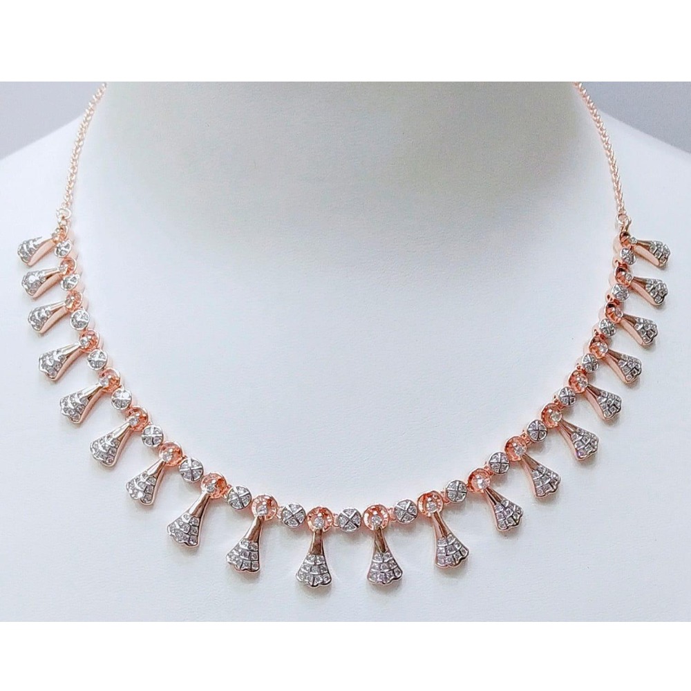 18K Rose Gold Attractive Necklace For Wedding VJ-N005