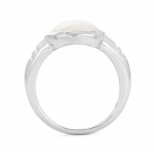 5.25 ratti white opal ring in sterling silver
