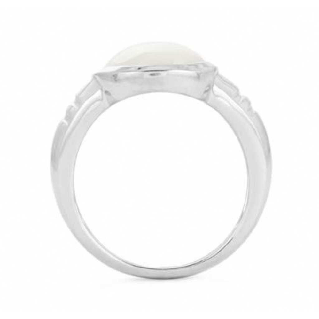 5.25 ratti white opal ring in sterling silver
