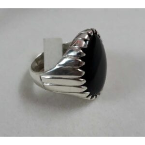 Sterling Silver Ring With White Gold Plated For Men Gemstone Ring
