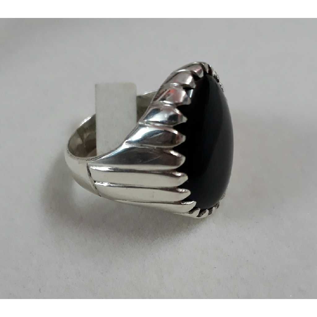 Sterling Silver Ring With White Gold Plated For Men Gemstone Ring