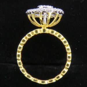 Gold Round Shape Diamond Ring KJ-R12