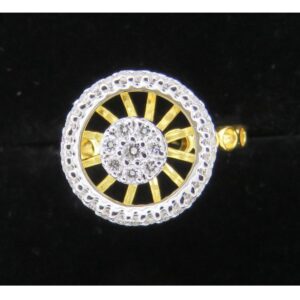 Gold Round Shape Diamond Ring KJ-R12