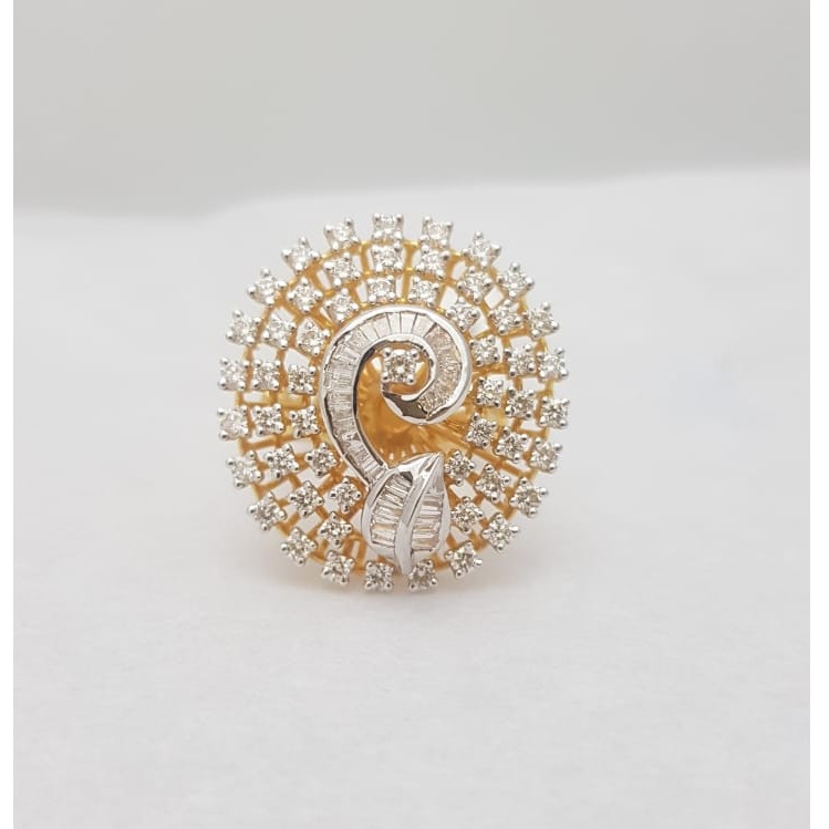 Leaf Design Diamond Ladies Ring KJ-LR05
