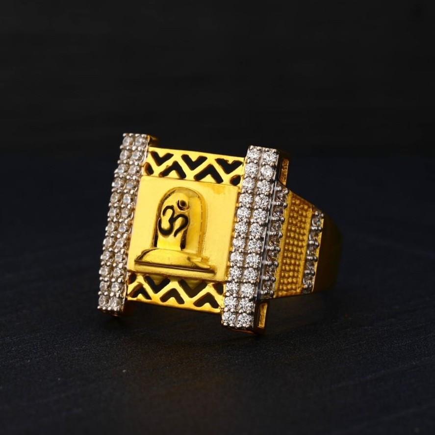 916 Gold Shivling Design Ring