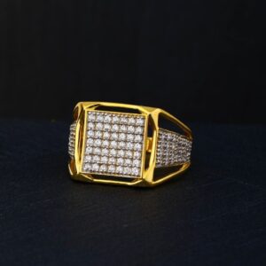 22K Gold Hallmarked Square Design Ring
