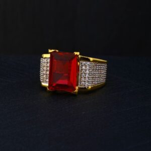 22Kt Gold Pink Stone Ring